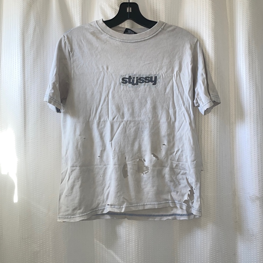 Distressed Stussy Shirt Size: S